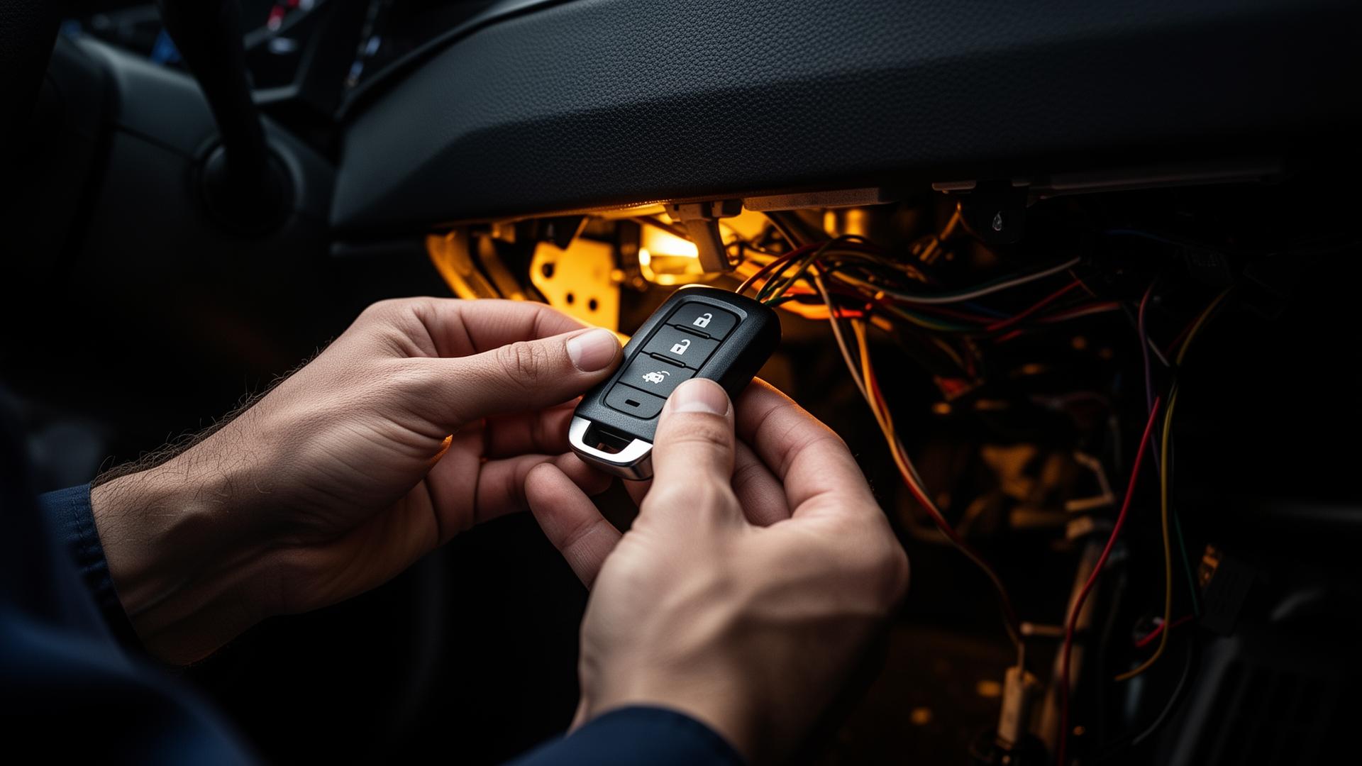 Car immobiliser installation